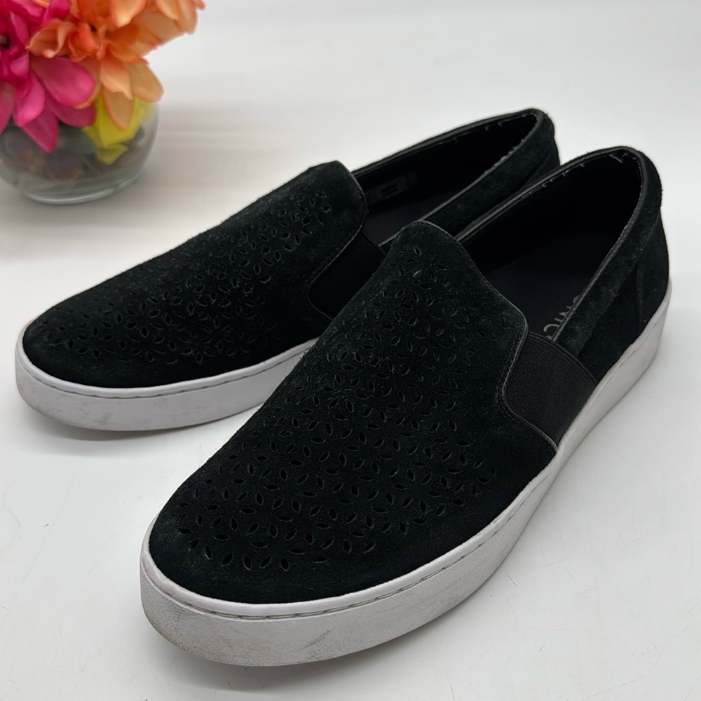 Vionic Kani Black Suede Slip On Loafers Orthidic Size 9.5 VIO7113